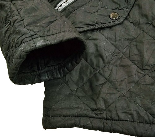 *HOT Men's BARBOUR @ CHEALSEA SPORTS QUILT CORDUROY Collar Zipper BLACK Jacket S - Picture 7 of 15