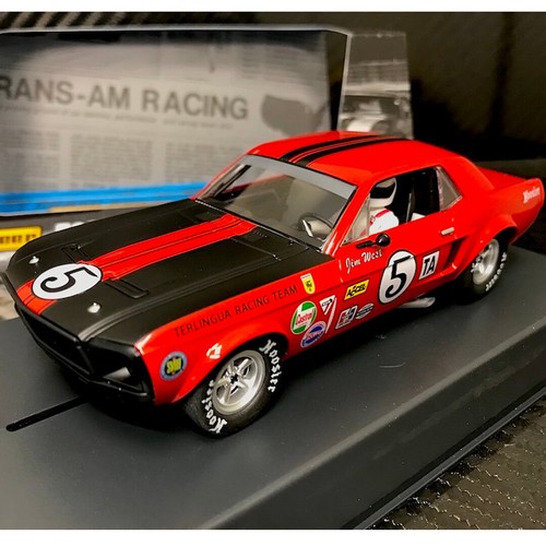 Pioneer P112 Red Ford Mustang T/A #5 Jim West Slot Car 1/32 Scalextric ...