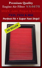 AF4675 FX35 FX50 / 300ZX Juke Rouge Sentra Rogue Select Air Filter Fast Ship