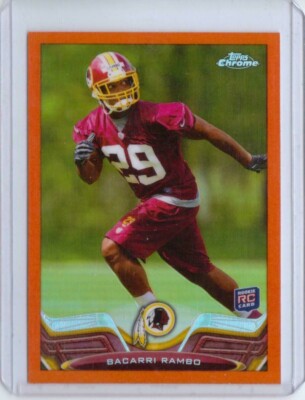 2013 Topps Chrome Orange Refractors #208 Bacarri Rambo - Washington Redskins