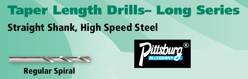 Zx4-5/8 HSS LS REG.SPI. TAPER L DRILL(2PC.)-PITTSBURG ITEM