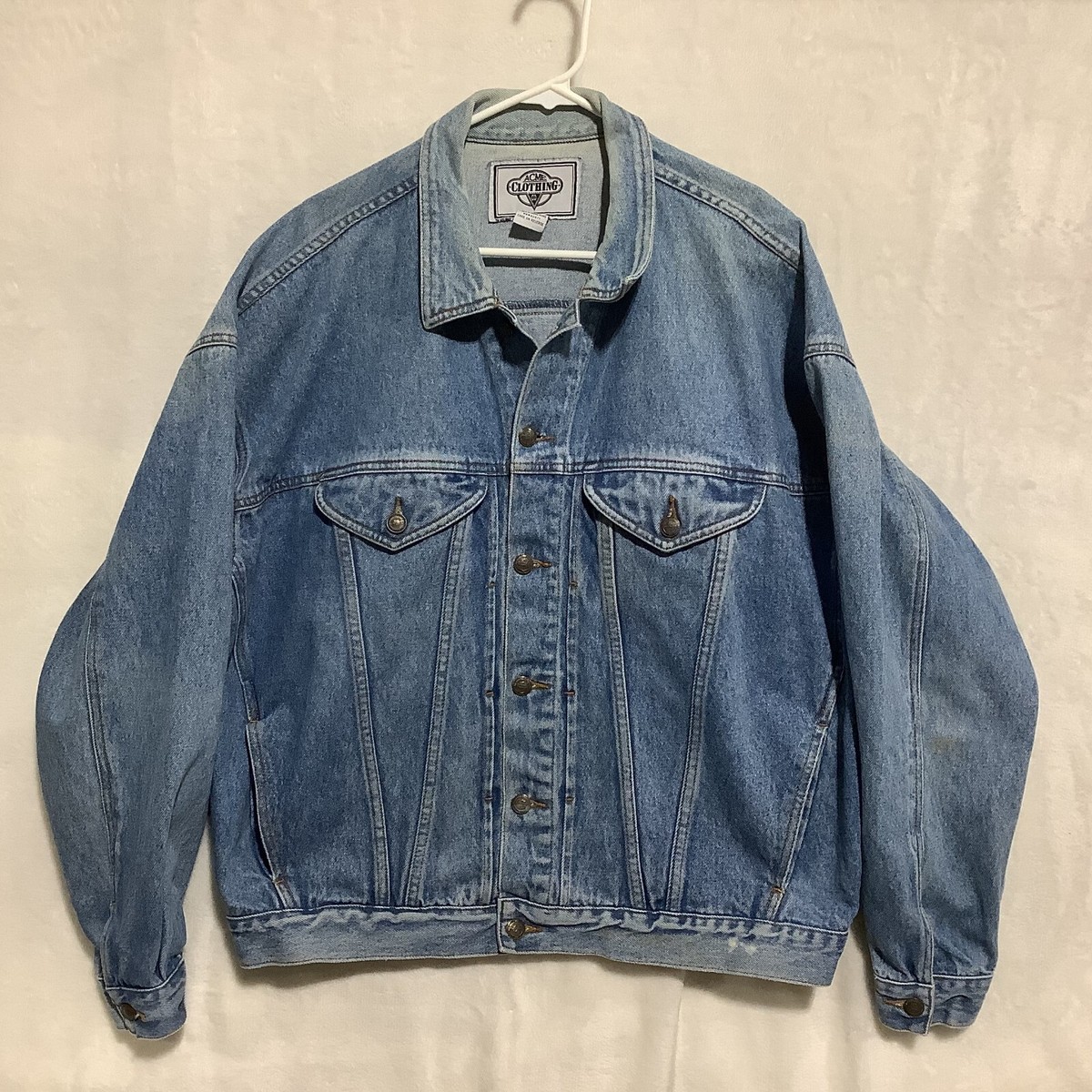 VTG Acme Clothing TAZ Tasmanian Devils Denim Jacket Pilot Wings