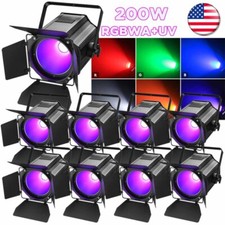 200W COB LED Par Light RGBWA UV Stage Bar Wash Lighting DMX DJ Disco Party Light