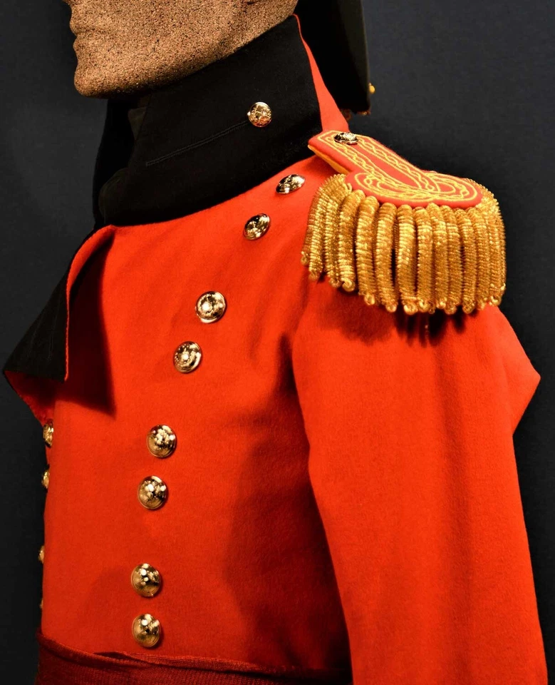 Nuevo Abrigo Rojo Británico Para Hombre Brigidier Oficial General Cola de Lana Fatima Industries Foto 3 de 4