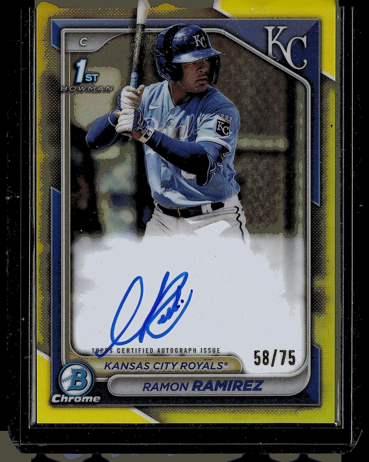 2024 Bowman #CPA-RRZ Ramon Ramirez Chrome Prospect Auto Yellow #/75
