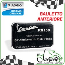 TARGHETTA BAULETTO ANTERIORE STEMMA PORTAOGGETTI PER VESPA PX 150 UNITA ITALIA