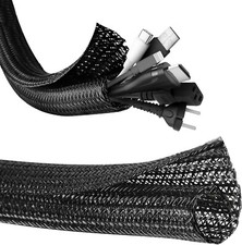 10ft-1/2inch Cable Tidy Sleeves Wire Covers for Computer, TV, Home, Office