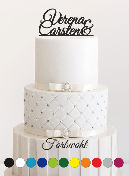 Wunschnamen Tortenstecker Hochzeit, Personalisiert, Cake Topper Plexiglas Acryl-image