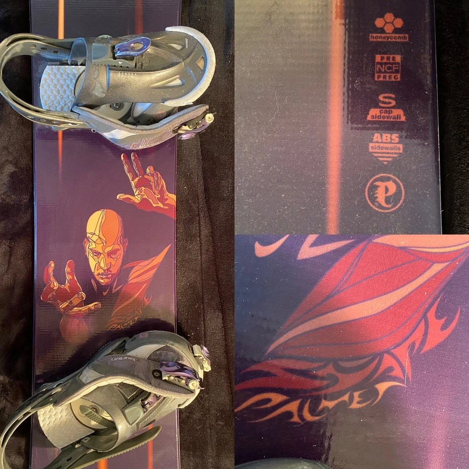 Palmer Shape Honeycomb Snowboard 164cm W/ Women’s Burtons Stiletto Bindings Rare - Image 2 of 4