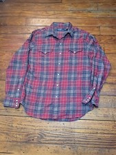 Vintage Polo Ralph Lauren Western Shirt Pearl Snap Plaid Cowboy Rodeo Mens M L8