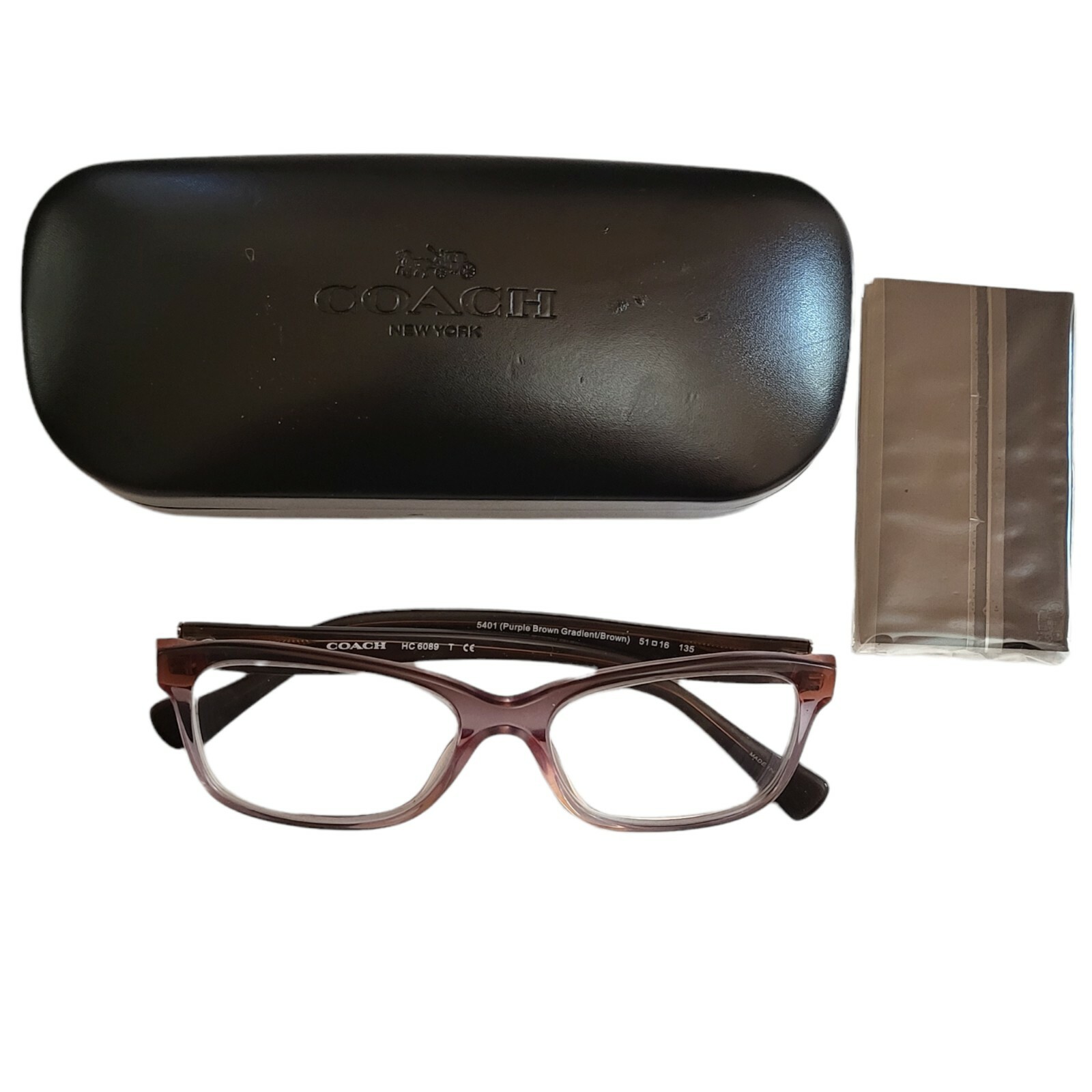 Coach HC6089 5401 Purple-Brown Gradient Eyeglass & Sunglass Frames - 135mm