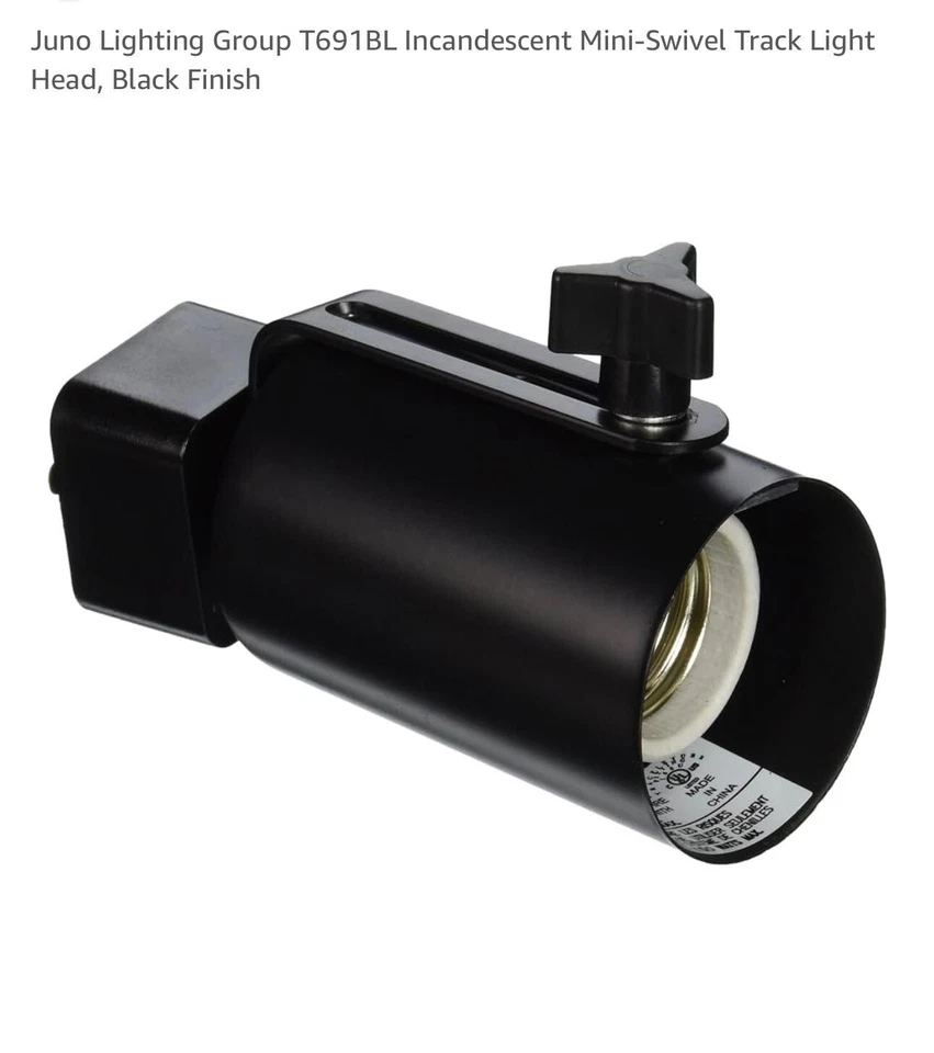 Juno Mini Swivel Black Bullet Track Head - Image 2 of 2