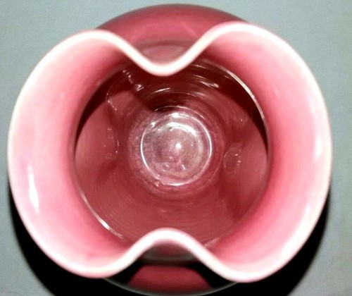 Sarreguemines French Majolica Pink Art Noveau Vase circa 1900s - Picture 7 of 8