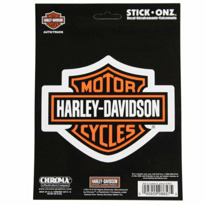 Harley Davidson HD Classic Orange Bar Logo USA Emblem Sticker Aufkleber Decal