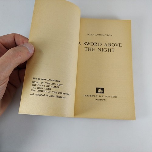 A Sword Above the Night John Lymington 1963 Corgi Science Fiction Paperback - Picture 7 of 12