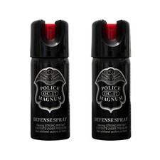 2 Police Magnum pepper spray 2 ounce Stream Twist Lock Safety Defense Protection