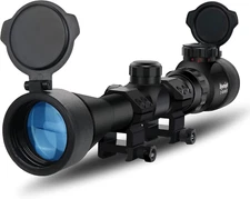 BESTSIGHT 3-9X40 Rifle Scope,Red & Green Illumination System,Rangefinder Reticle