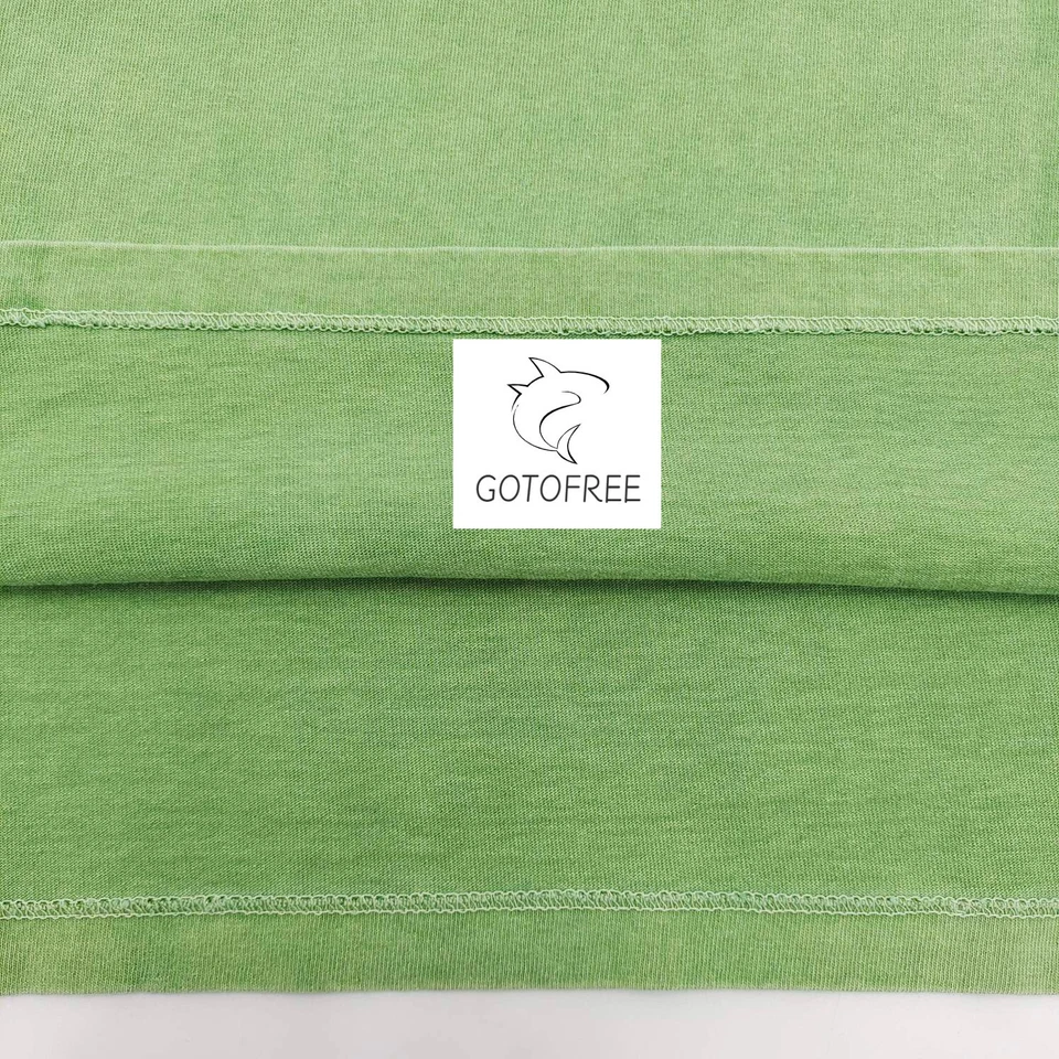 CAMISETA GOTOFREE NUEVA VINTAGE LAVADA VERDE LAVANDA ALGODÓN MANGA CORTA TOP TEE Foto 3 de 4