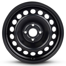 New 15" x 6" Black Replacement Steel Wheel Rim 2016-2022 for Chevrolet Spark