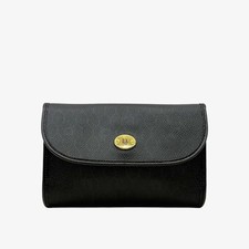 CHRISTIAN DIOR borsa vintage in pelle nera con monogramma a nido d'ape a due vie