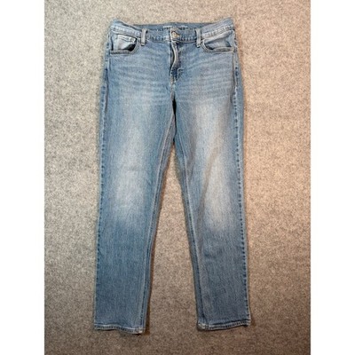 Old Navy Wow Boyfriend Jeans Light Wash Mid Rise Straight Leg Womens 12 Denim