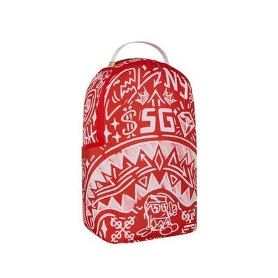 Sprayground Graffiti Wall Red Backpack Unisex Multicolor Shoulder
