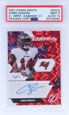 2021 Zenith Chris Godwin #ZG-CG PSA 9 AUTO Z-graphs Kaboom 1/1 Football Mint