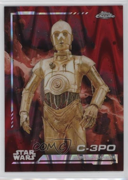 2024 Topps Chrome Star Wars Blaster Red RayWave Refractor C-3PO #109 0nr3