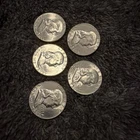 Franklin Half Dollars (All 5) BU 1963 50C 90% Silver