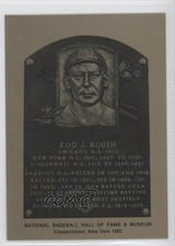 1981-89 Metallic Hall of Fame Plaques 1982 Edd Roush HOF 1b8