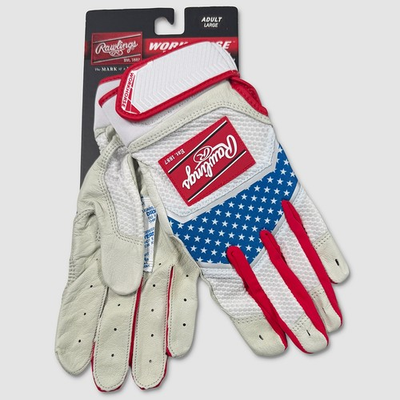 #ad Rawlings Workhorse Baseball Batting Gloves NWT Mens Large Multi #49097 H5 $24.92