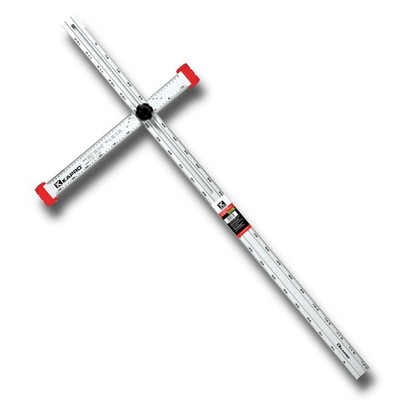 Kapro - 317 Adjustable Drywall T-Square Tool - Aluminum - for 48-Inch, Silver