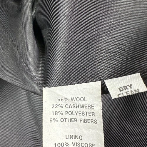 Nino Cerruti Rue Royale Wool Cashmere Blend Overcoat 42R Charcoal Gray 3 Button image 2