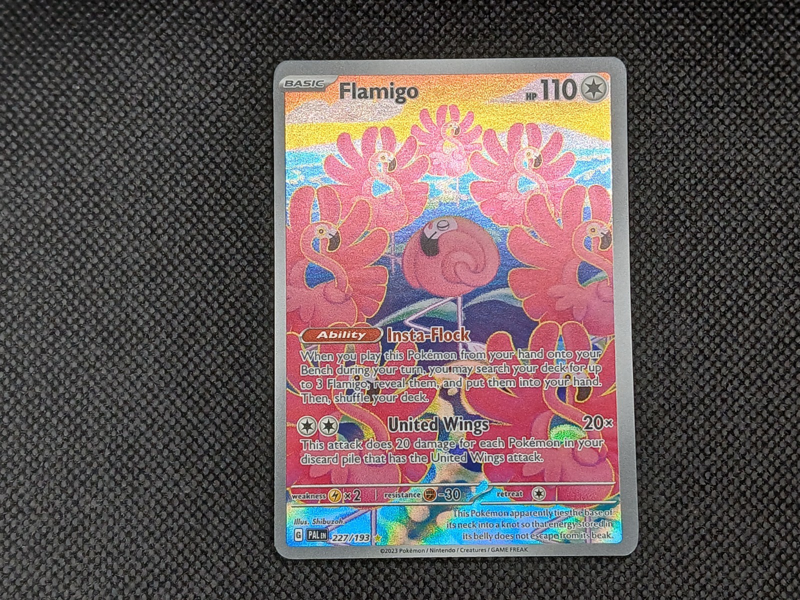 Flamigo 227/193 Illustration Rare Paldea Evolved Pokémon TCG NM