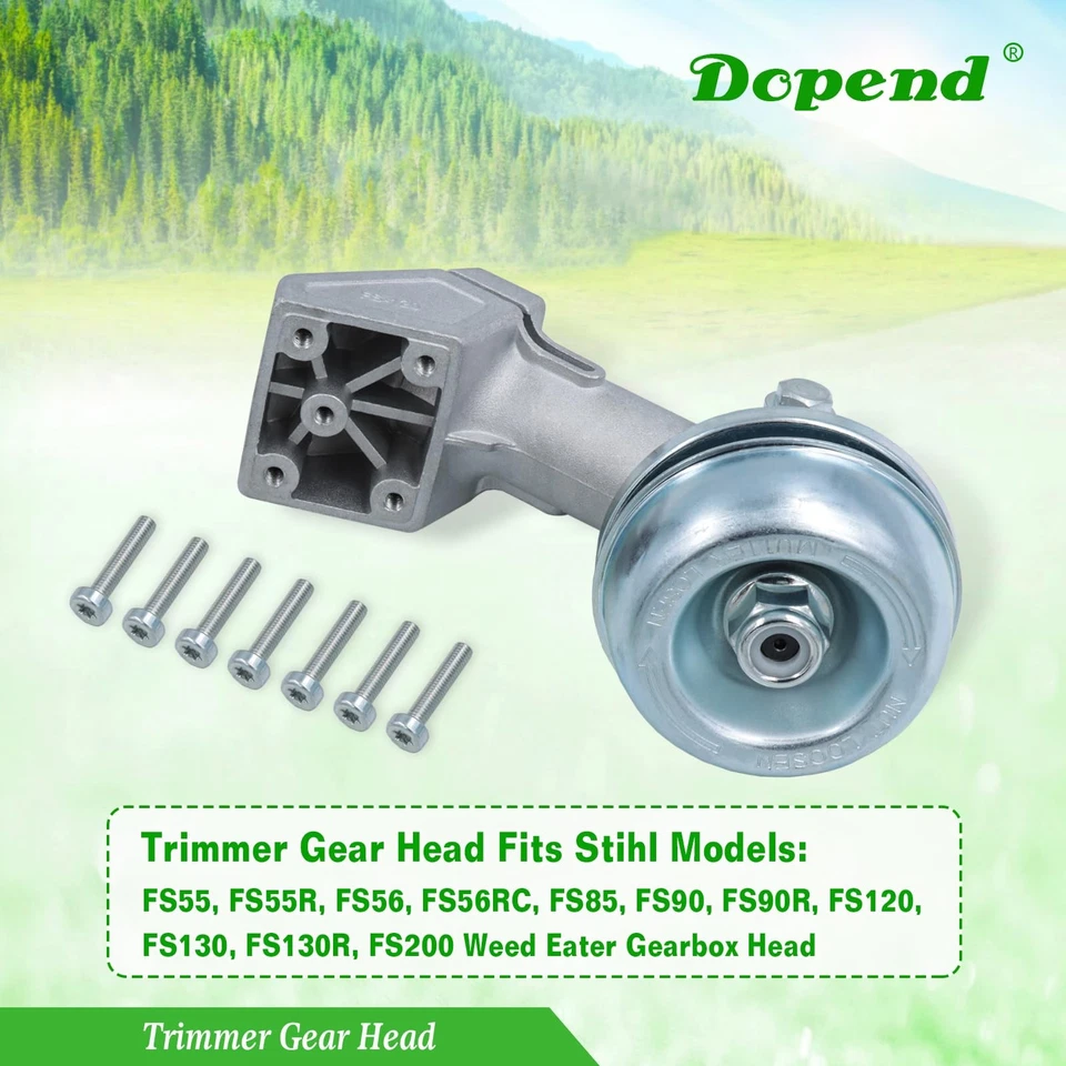 Dopend Trimmer Gear Head for Stihl FS55 FS55R FS56 FS56RC FS85 FS90 Black - Image 3 of 4