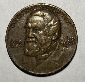 1809-1884 INVENTOR OF THE REAPER INTERNATIONAL HARVESTER COMPANY (TOKEN) COIN
