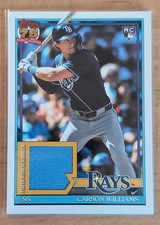 2026 Topps Series 1 Carson Williams 1991 Relic Card #91R-CW - Rays (RC)