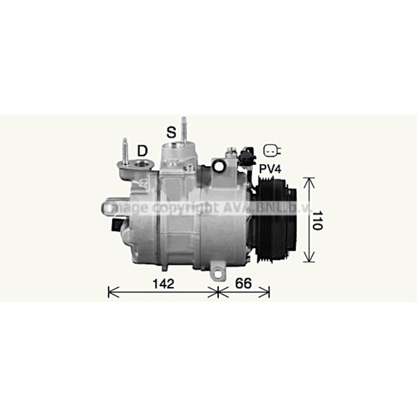 AVA Quality Cooling Kompressor Klimaanlage FüR Ford Mondeo V Turnier-image