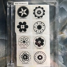 Stampin Up BIG FLOWERS Stamp Set - Unmounted From Wood Into Cling Stamps