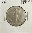 1944-S Walking Liberty Half Dollar 90% Silver WWII Era Nice Detail in 2x2 Holder
