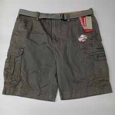 UnionBay Vintage Survivor Cargo Shorts Men's Size 40 11 Inseam Gray Goose Belt