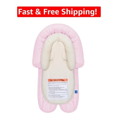 All-Season Reversible Stroller Insert - Ultra-Soft Baby Car Seat Pad in Pink