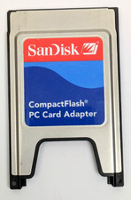 SanDisk Compact Flash PC Card Adapter PCMCIA CF Memory Reader TESTED Working