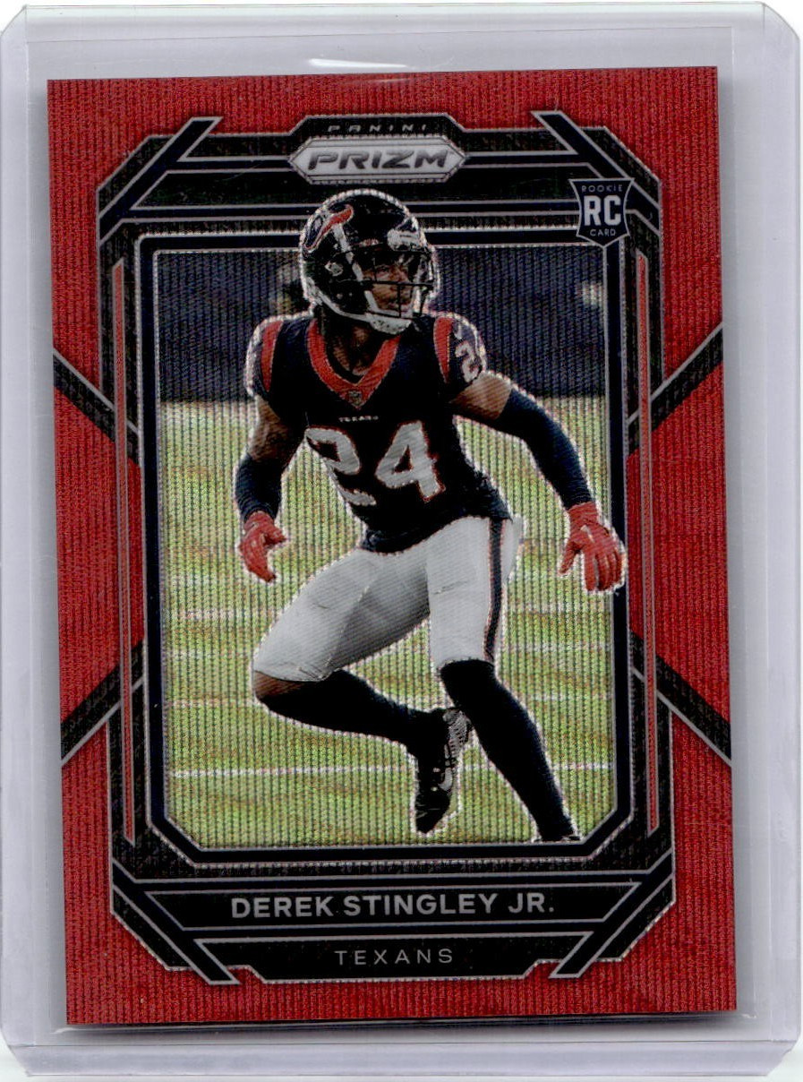 2022 Panini Prizm Derek Stingley Jr #369 Rookie RC Red Wave Prizm /149 SP Texans