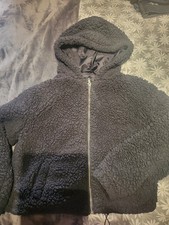 New Look Women's Beige Teddy Zip-Up Jacket Size 10