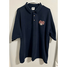 Vintage Washington Nationals MLB Mens Blue Polo Shirt 2005 First Season Sz 2XL 