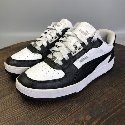 Puma Caven 2.0 Lux Shoes Mens Size 10 Black White Low Top Sneakers 395016-04