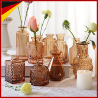 Vase Glas Bernstein Set 10Er Mini Vasen Tischdeko Hochzeit Konfirmation Geschenk