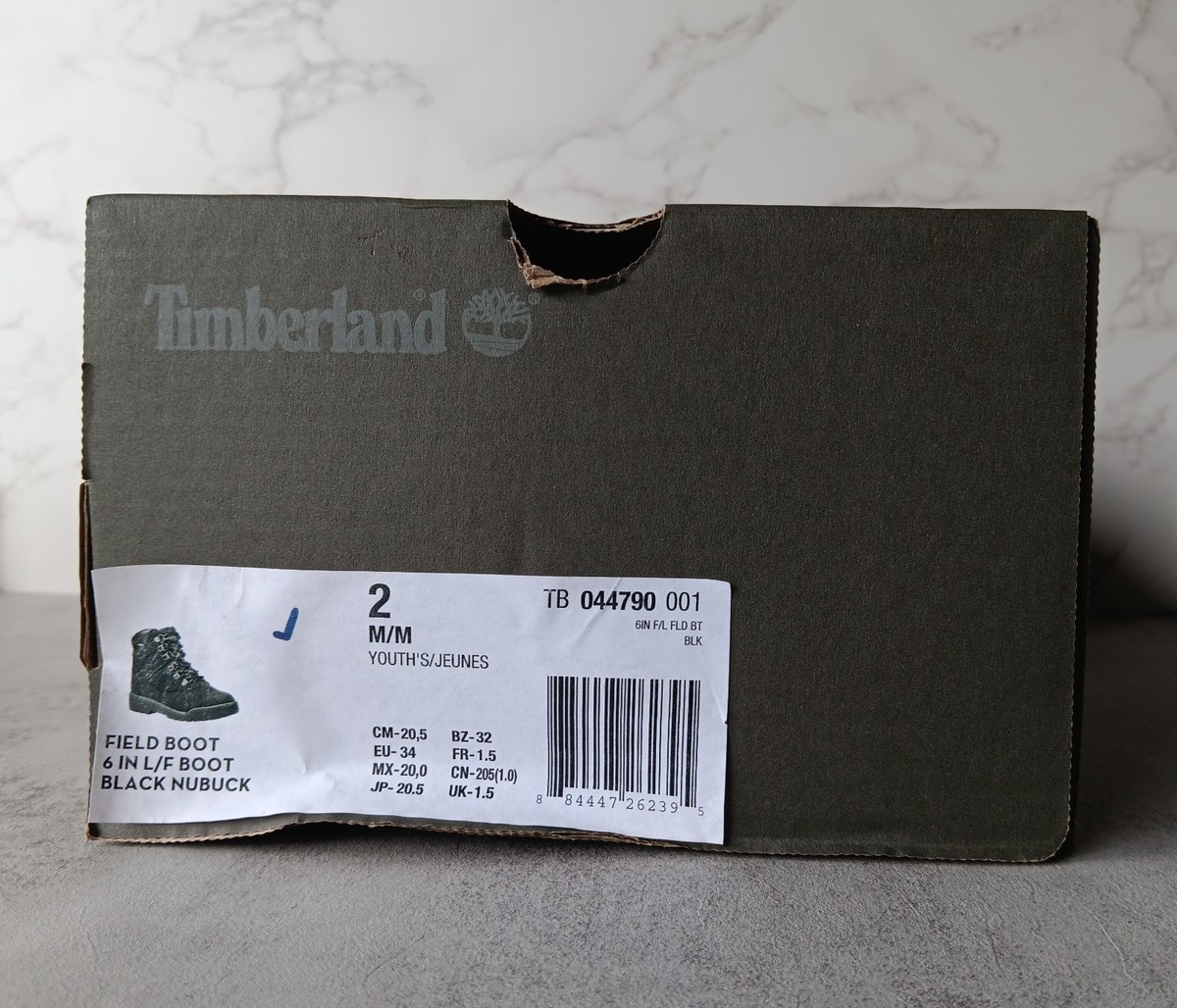 写真 TIMBERLAND KIDS/YOUTH 6 INCH FIELD BOOTS 'BLACK' 44790 | eBay