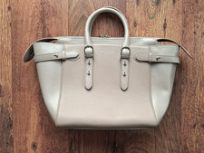 Aspinal of London: Marylebone Leather Tech Tote Bag: Camel/Midi